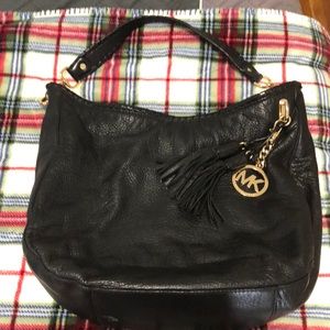 EUC Michael Kors Black Leather Shoulder Bag